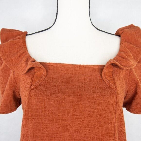 Madewell Crosshatch Ruffled Top - Picture 6 of 16